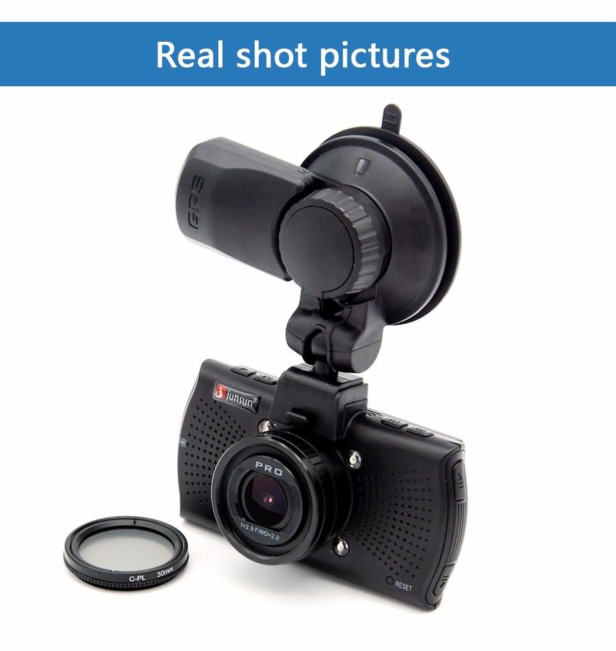 Buy Junsun A7810 Ambarella A7LA70 Car DVR Camera GPS with Speedcam 1296P  Full HD 1080p 60Fps Video Recorder Online