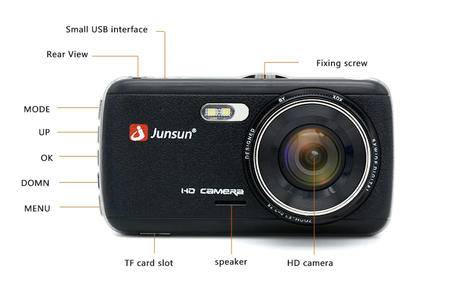 Junsun E28 PRO 4G Car GPS DVR Camera Android 5.0 ROM16GB RAM1GB