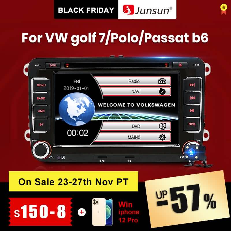 Buy Junsun Volkswagen VW Passat B7 B6 Golf Touran Polo Sedan Tiguan jetta 2  din Android DVD Car Radio Multimedia Player GPS Online