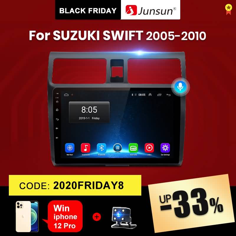 Buy Junsun V1 2G+32G DSP Car Radio Multimedia Player For Suzuki Swift 2005  2006 2007 2008-2010 Navigation GPS 2 din DVD Online
