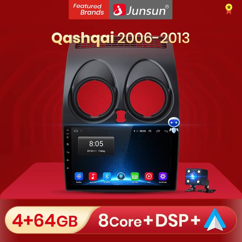 Buy Junsun Car Radio For Nissan Qashqai J10 2006 2007 2008 2009 -2013  Android 10 Multimedia GPS Carplay 2din dvd Online