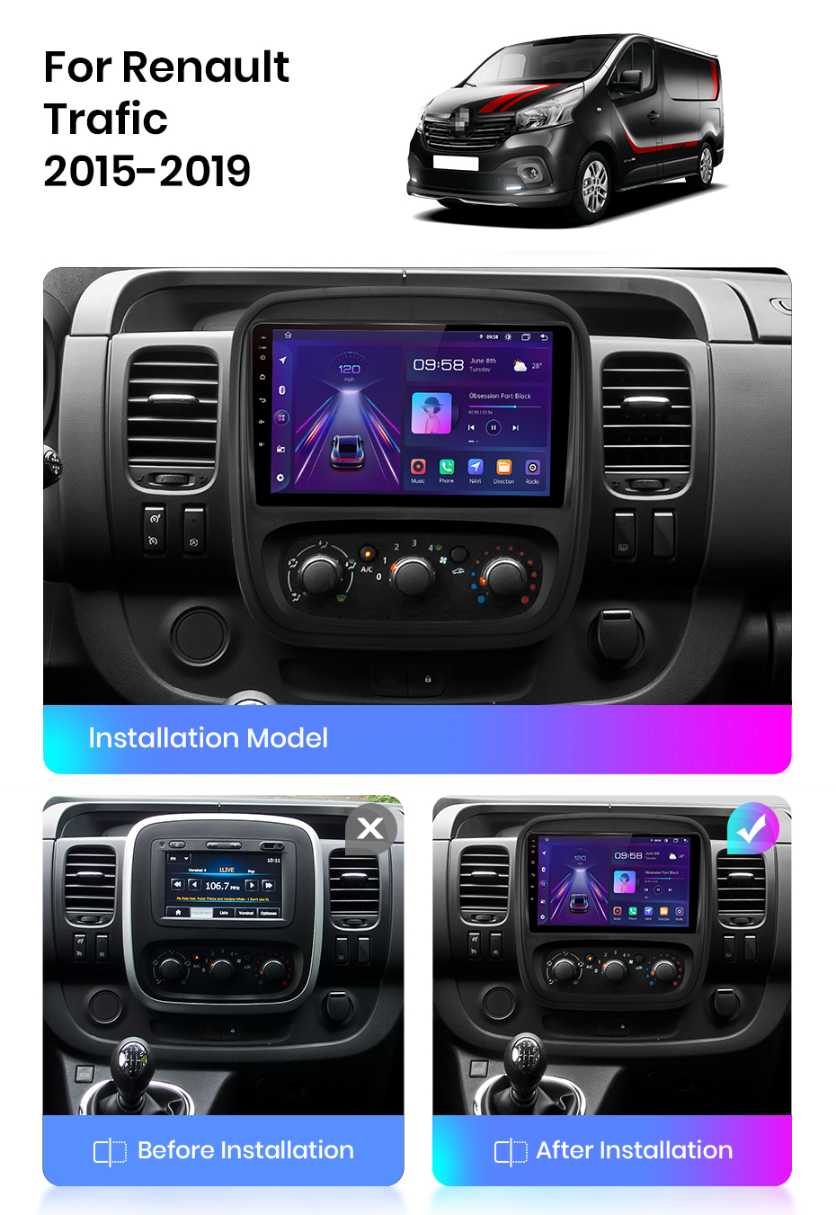 Buy Junsun V1pro AI Voice Car GPS 4G Multimedia Player For Renault Trafic  2015 2016 2017 2018 2019 Online