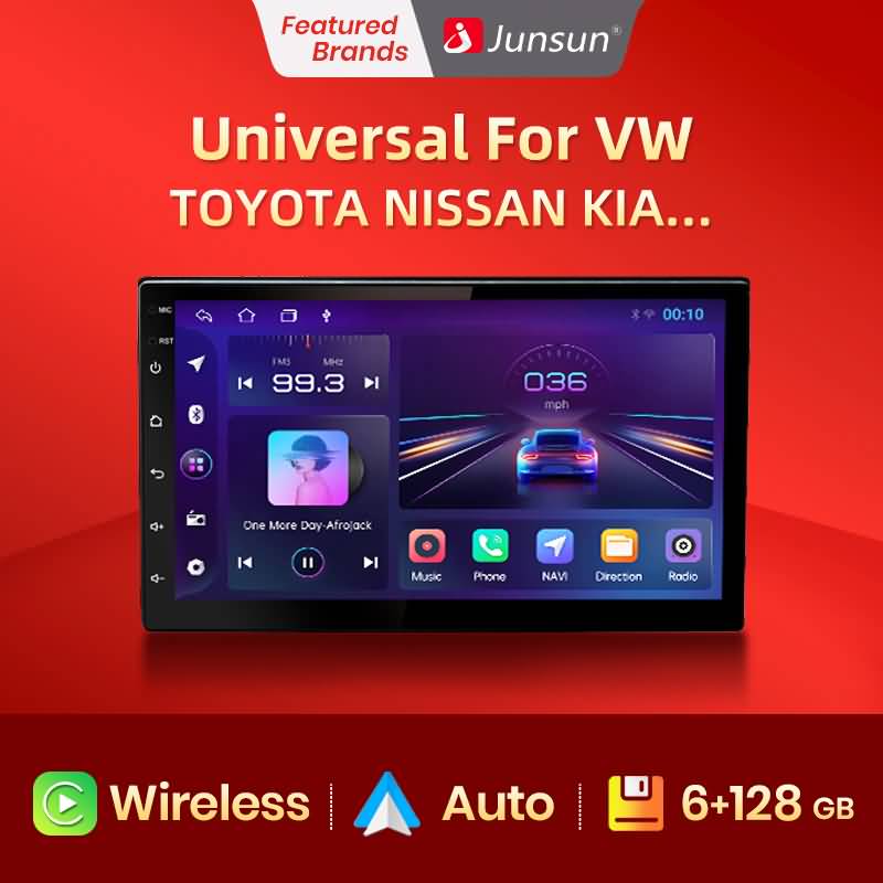 Buy Junsun Universal 7 9 10 Car Radio Multimedia Player For Volkswagen  Nissan Toyota Hyundai Andorid 10 GPS 2din Online