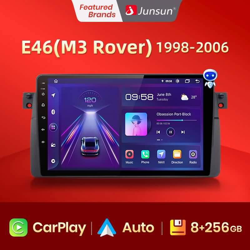 Buy Junsun V1pro AI Voice 2 din Android Auto Radio for BMW E46 M3