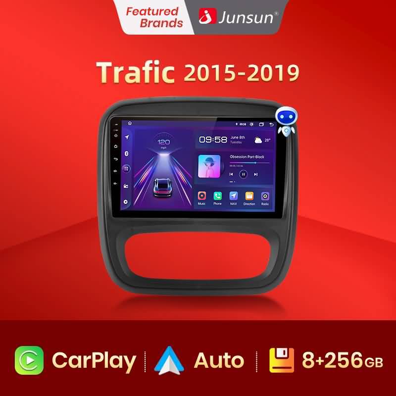 2 Din Android Car Radio Stereo for Renault Trafic 2015-2019 Autoradio GPS  Navigation Car Multimedia Player Head Unit Audio Auto