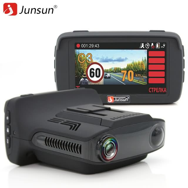 Junsun L2 Ambarella A7 Car DVR Radar Detector Gps 3 in 1 LDWS HD 1080P Video Recorder Registrar