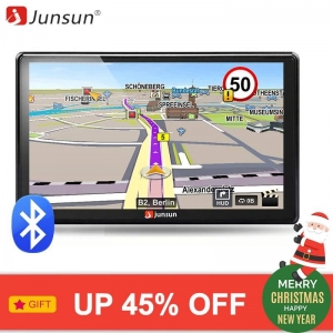 Junsun 7 inch HD Car GPS Navigation FM Bluetooth AVIN Navitel 2018 latest Europe Map