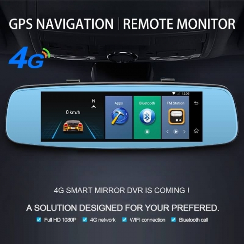 7.84" Touch 4G ADAS Android 5.1 Car GPS Nav WIFI Bluetooth DVR Camera Recorder