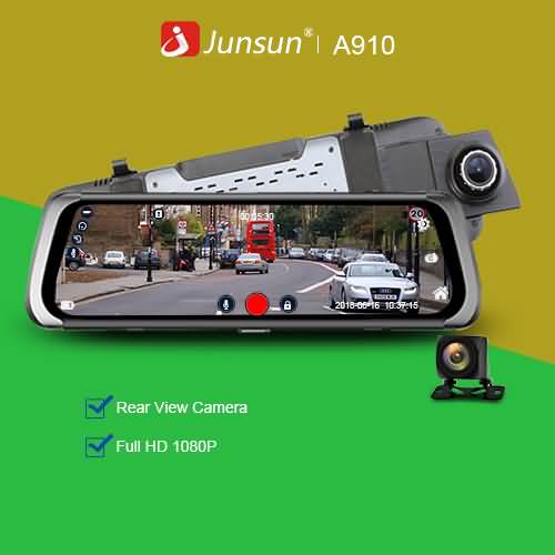 Buy Junsun 2+32GB 3-CH Car DVR ADAS 4G Android Rearview Mirror FHD 1080P  Special Bracket Auto DashCam Camera for Uber Taxi Online