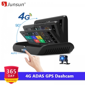 Junsun 4G ADAS Car Dashcam Android DVR Camera FHD 1080P Dual Lens Auto Dash Cam Navi GPS Adjustable Screen Parking Monitor