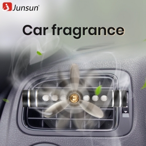 Junsun Car Outlet Aromatherapy Propeller Smell Air Freshener in the car Air Conditioning Clip Magnet Diffuser solid perfume