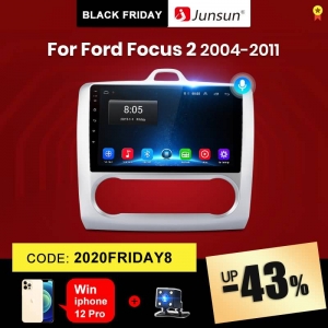 Junsun V1 ford focus 2 Mk2 2004-2011 Car Radio Multimedia Video Player 2G+32G Android 10.0 DSP Navigation GPS RDS 2 din dvd