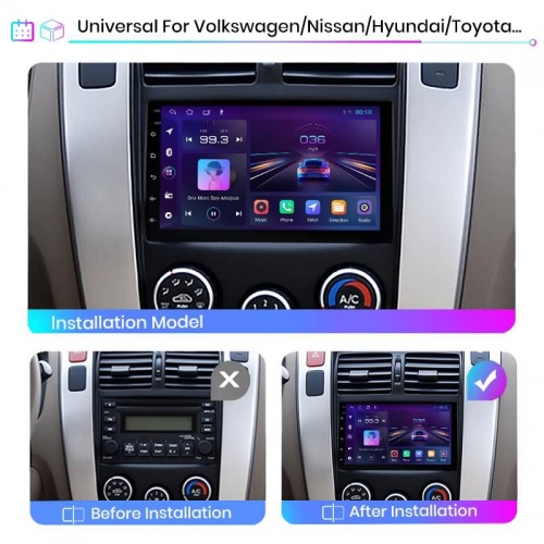 Carplay Universal 7 inch Android Double DIN Touchscreen Radio for Toyota  Hyundai Kia Nissan Volkswagen Suzuki Honda GPS Navigation system