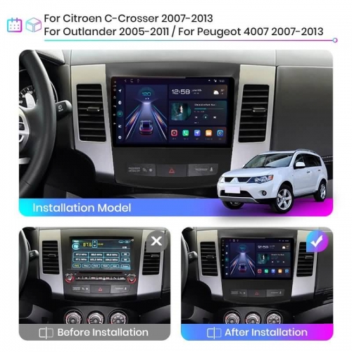 Buy Junsun V1 Android 2din Auto Car Radio Multimidia For Mitsubishi  Outlander xl 2 2005-2011 For Citroen C-Crosser Carplay Online