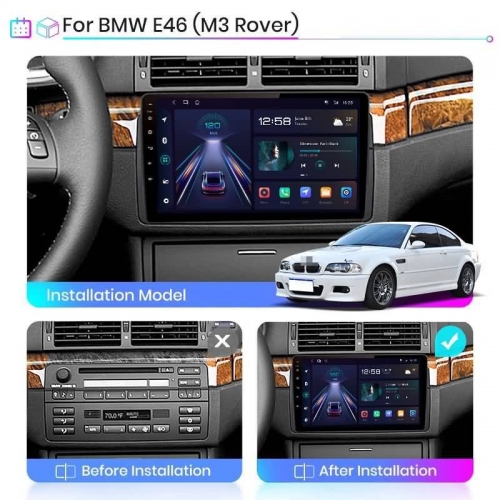 Install a BMW E46 double din car radio 